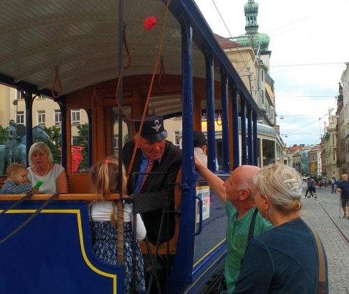 Historical tram stop at Moravske namesti - MS